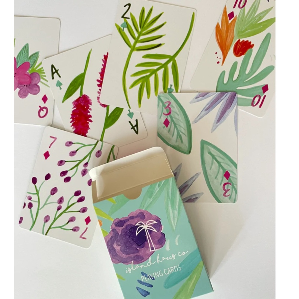 Island Haus Co Tropical Bliss Playing Cards - Picture 1 of 1